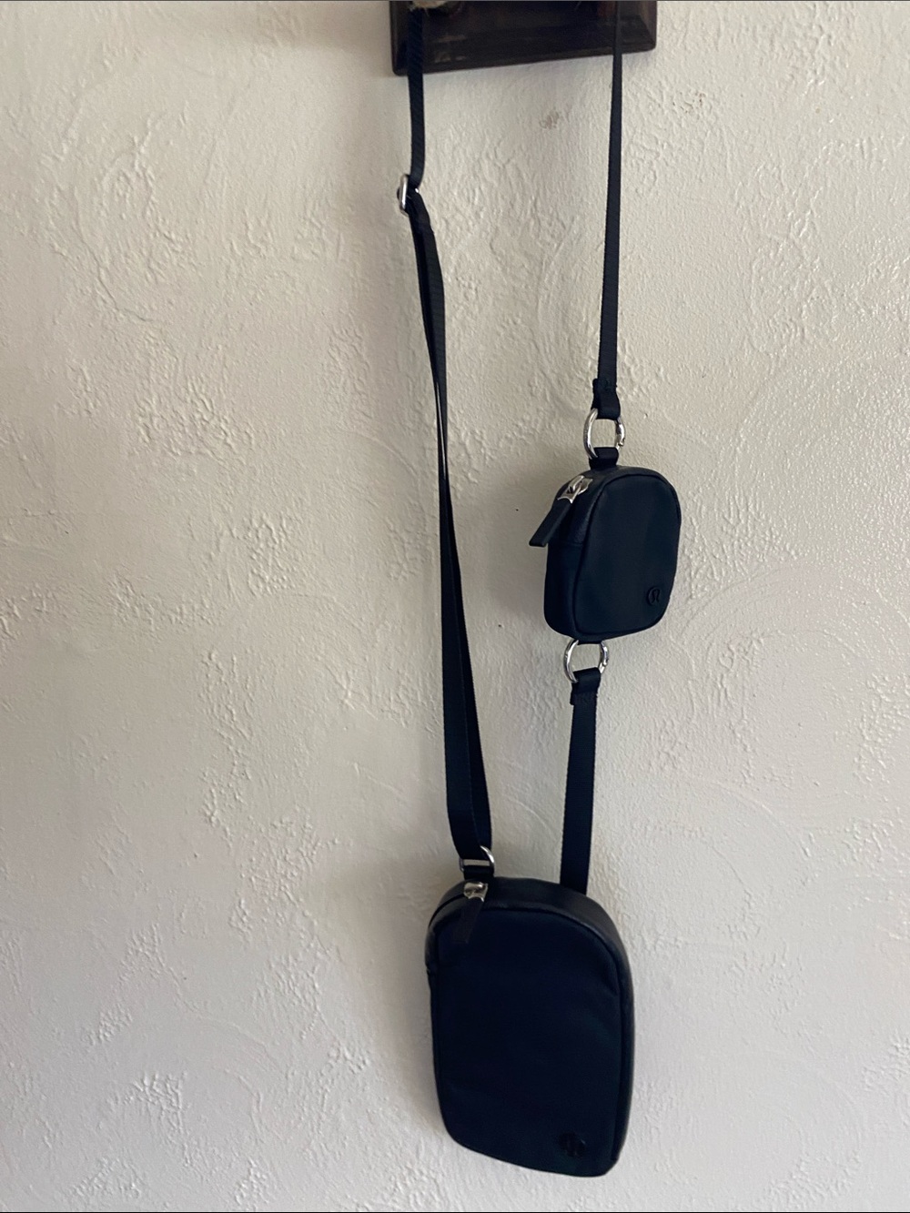 lululemon athletica Black Double-Pouch Crossbody Bag